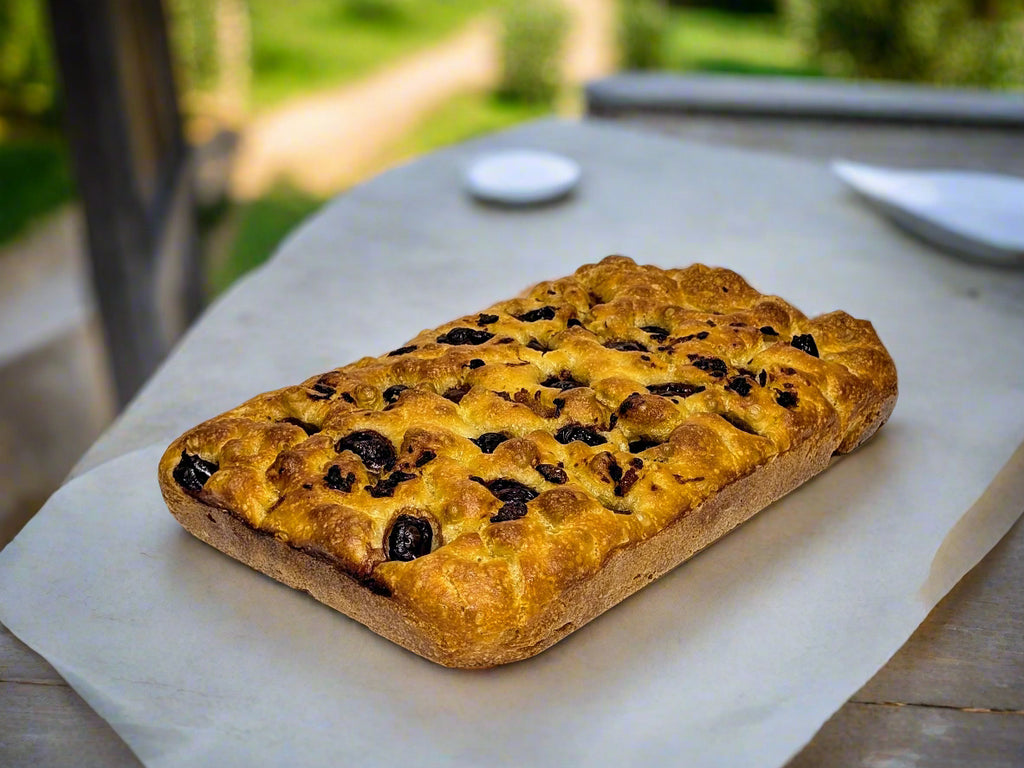Olive Focaccia from Beau Baker in The Macedon Ranges