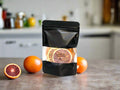 Black stand-up pouchof Bespoke Pantry dehydrated oranges
