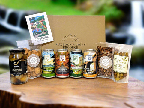 Gift Hamper with Rock and Ranges beers and snacks from The Macedon Ranges