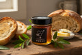 a jar of honey infused with lemon myrtle from Chintin Botanicals in the Macedon Ranges