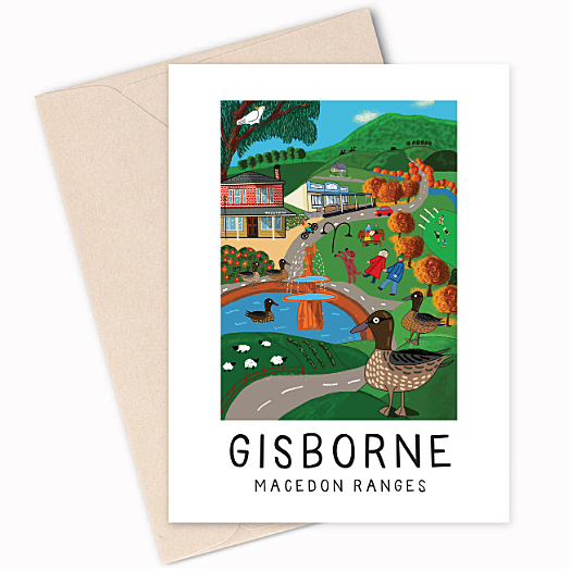 gift card depicting Gisborne in Macedon Ranges