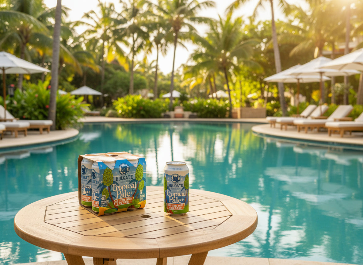 a four pack of Holgate gluten free low carb Tropical Pale from the Macedon Ranges