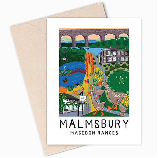 gift card depicting Malmsbury in Macedon Ranges