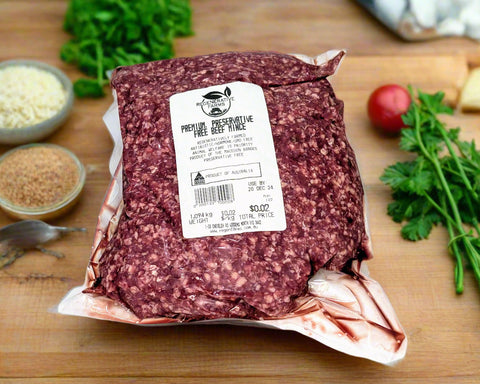 Macedon Rages Premium Preservative free Beef Mince