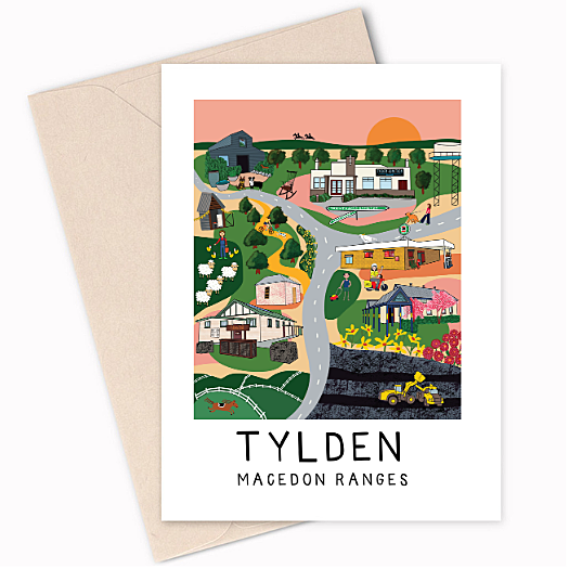 gift card depicting Tylden in Macedon Ranges