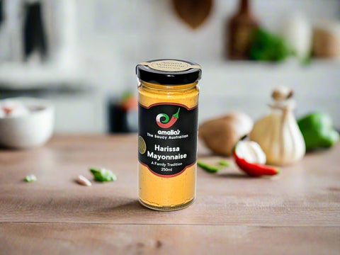 Jar of Harissa Mayonnaise from Emelias in The Macedon Ranges