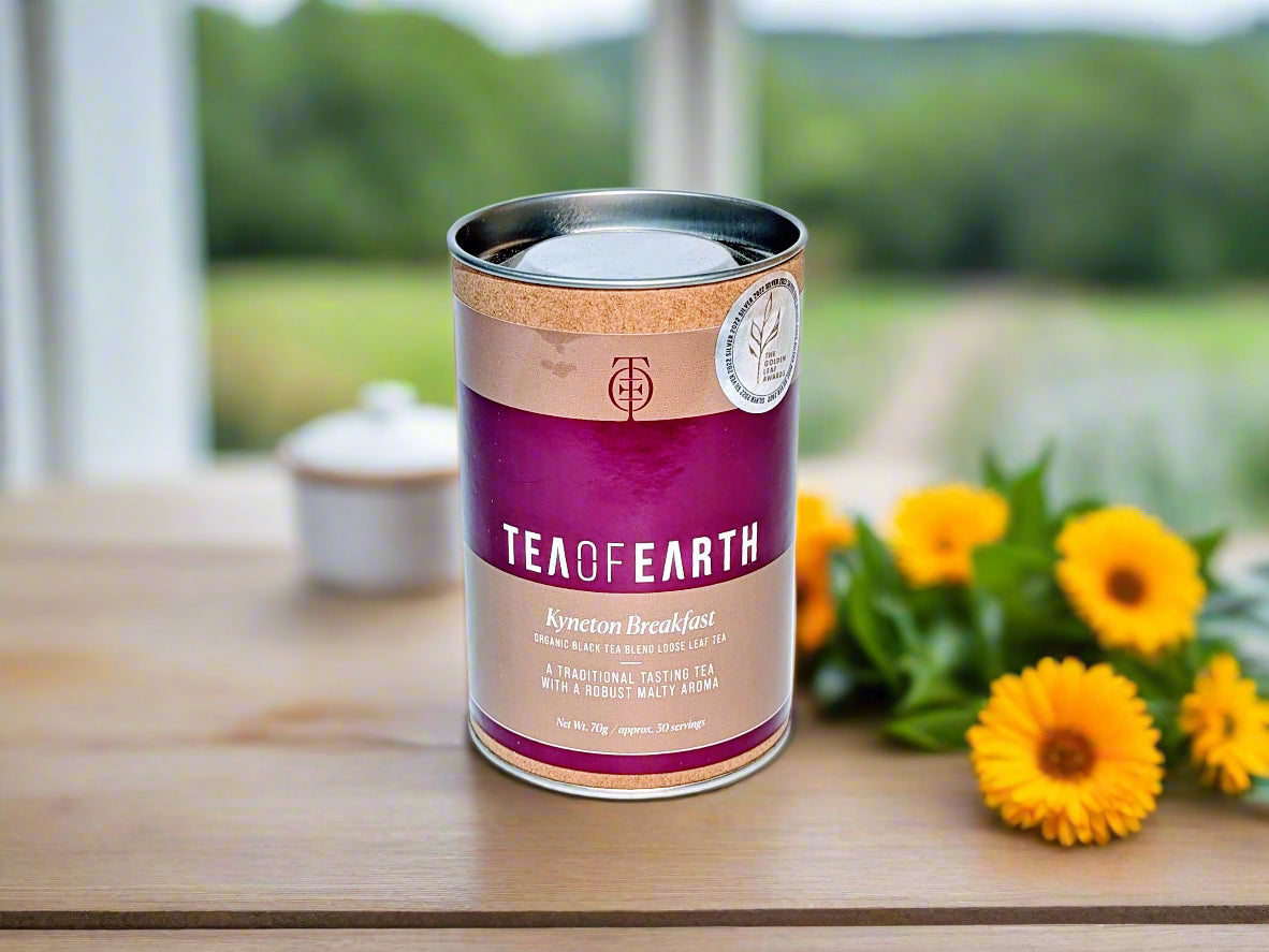 a tin of kyneton breakfast tea hand blended in the macedon ranges