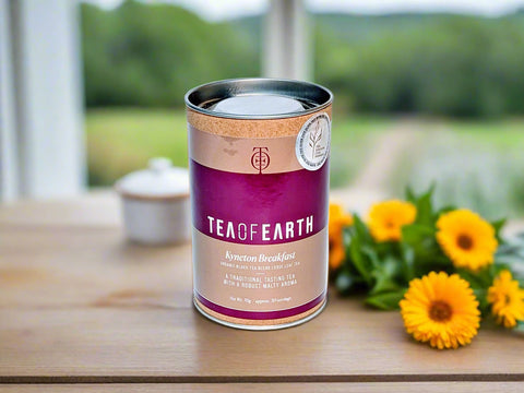 a tin of kyneton breakfast tea hand blended in the macedon ranges