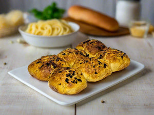 garlic bread focaccia from Beau Baker in The Macedon Ranges