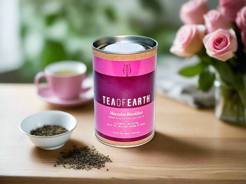 a tin of macedon breakfast tea blended in the macedon ranges