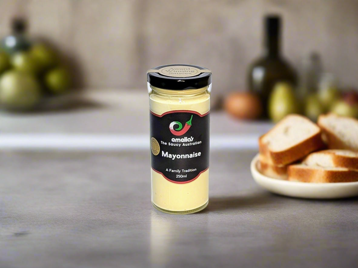 Jar of mayonnaise from Emelias in The Macedon Ranges