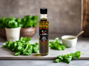 Bottle of mint sauce from Elelias in the Macedon Ranges