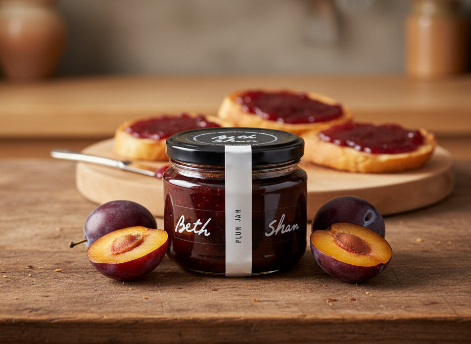 a jar of plum jam from Beth Shan in the Macedon Ranges