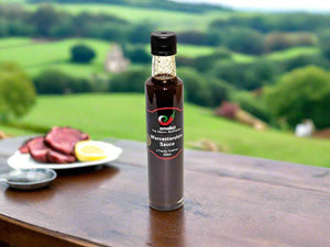Bottle of worcestershire sauce from Emelias in The Macedon Ranges